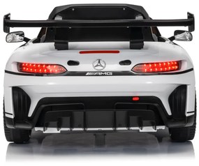 Carro elétrico para crianças Mercedes-Benz GT AMG , 12V pneus de borracha EVA, banco em pele artificial Branco