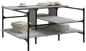 Mesa de centro 100x100x48,5cm derivados de madeira cinza sonoma