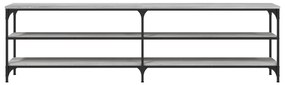 Móvel p/ TV 180x30x50cm derivados madeira/metal cinzento sonoma