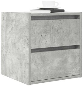 Mesas de cabeceira parede 2 pcs 38x34x40 cm cinza cimento
