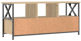 Móvel de TV 102x33x45cm derivados madeira/ferro carvalho sonoma