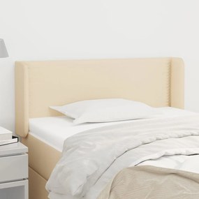 Cabeceira de cama c/ abas tecido 103x16x78/88 cm creme