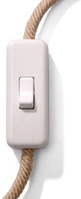 Unipolar wire breaker push rocker switch White