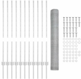 Conjunto de Cerca de Jardim Conjunto de 2 Aço Galvanizado