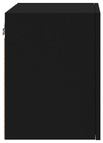 Móveis parede p/ TV 2pcs 40,5x30x40 cm derivados madeira preto