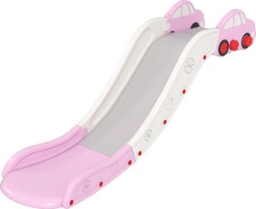 AIYAPLAY Escorregador Infantil em HDPE com Zona de Amortecimento Integrada, para Sofás, Camas, Idade 18-48 Meses, Rosa | Aosom Portugal