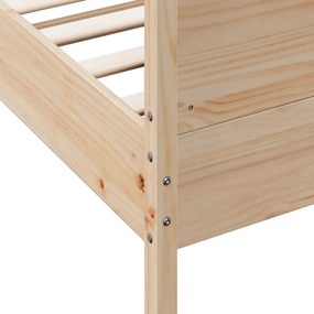 Cama sem colchão 140x190 cm madeira de pinho maciça