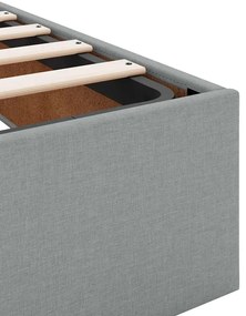 Estrutura de cama otomana sem colchão 90x200 cm cinzento claro