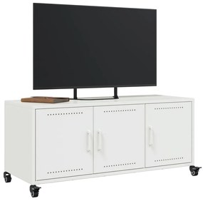 Móvel de TV 100,5x39x43,5 cm aço branco