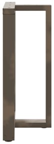 Pés de mesa de bar em forma de T, 2 peças, preto, 60x35x(90-91) cm, aç