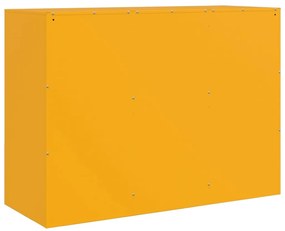Aparador 99x39x73 cm aço amarelo mostarda