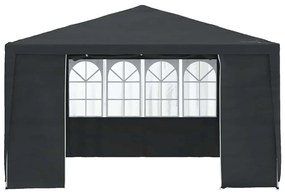 Tenda festas com paredes laterais 4x4m 90g/m² antracite