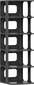 Organizador de sapatos empilhável com 6 níveis em Plastico 27,5 x 24,5 x 76,5 cm, estante estreita vertical, economiza espaço, montagem sem ferramenta