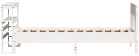 Cama sem colchão 90x190 cm madeira de pinho maciça branco