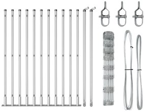 Cerca de Campo vidaXL 1x25 m Aço Galvanizado
