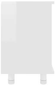 Armário casa de banho 60x32x53,5 cm contrapl. branco brilhante