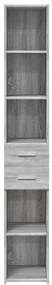 Armário alto 30x42,5x185 cm derivados de madeira cinza sonoma