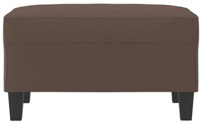 Apoio de pés 70x55x41 cm couro artificial castanho
