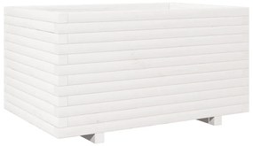 Vaso/floreira de jardim 90x60x49,5 cm pinho maciço branco