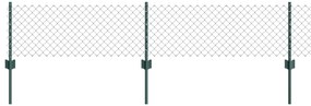 vidaXL Cerca e Poste Verde 0,4 x 10 m Aço