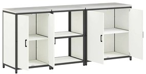 Conjunto de Armazenamento de Cozinha 3 pcs Branco