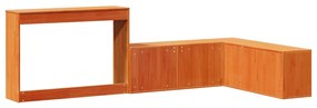 Mesa de cabeceira c/ secretária 232x122x75cm pinho castanho-mel