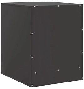 Mesa de cabeceira 34,5x39x44 cm aço preto