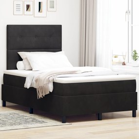 Camas Box Spring com Colchão vidaXL Preto 120x200 cm Veludo