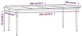 9 pcs conjunto de jantar para jardim com almofadões preto
