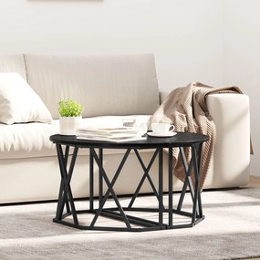 Mesa de Centro vidaXL Preta de Carvalho 80x80x42 cm em Madeira de Enge