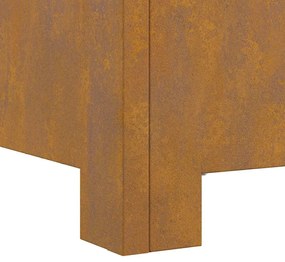 Fogo de Chão Quadrado 60x60x30 cm Aço Envelhecido