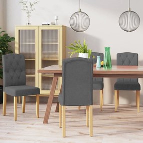 vidaXL Cadeiras de jantar 4 pcs tecido cinzento-escuro