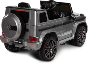 Carro elétrico para crianças até aos 5 anos Mercedes G63 AMG, 12V, bateria lítio, pneus de borracha, Controle remoto Cinzento