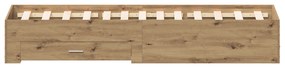 Cama com Gavetas vidaXL Carvalho Artisan 120x190 cm Madeira de engenha