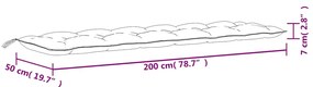 Almofadões p/ banco de jardim 2 pcs 200x50x7 cm tecido turquesa