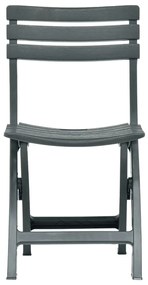 Cadeiras de jardim dobráveis 2 pcs plástico verde