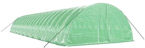 Estufa com estrutura de aço 120 m² 20x6x2,85 m verde