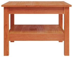 Mesa de centro 55x55x40 cm madeira pinho maciça castanho mel