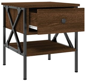 Mesas cabeceira 2pcs 40x42x45cm deriv.madeira carvalho castanho