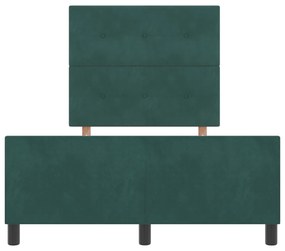 Cama vidaXL Verde Escuro 120x200 cm Veludo
