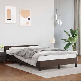vidaXL Estrutura de cama c/ cabeceira sem colchão 120x200 cm castanho