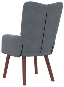 Cadeira Relaxante vidaXL Veludo Cinza Escuro