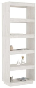 Estante/divisória 60x35x167 cm madeira de pinho maciça branco
