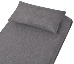 Cadeira giratória e sofá-cama tecido cinzento-escuro