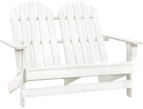 Cadeira de jardim Adirondack 2 lugares abeto maciço branco