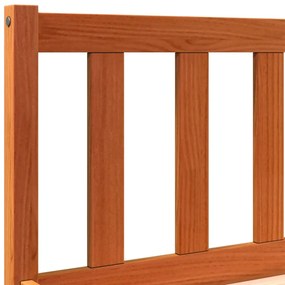Cama sem colchão 135x190 cm madeira pinho maciça castanho-mel