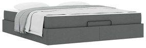 Estrutura da Cama Outros Cinzento escuro 180 x 200 cm tecido