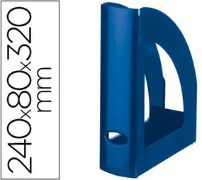Porta Revistas Plástico Azul Opaco