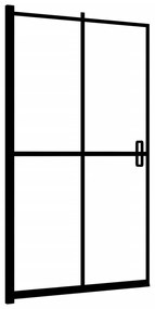 Divisória de chuveiro dobrável ESG 120x140 cm preto