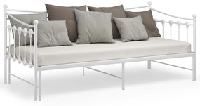 Estrutura sofá-cama de puxar 90x200 cm metal branco